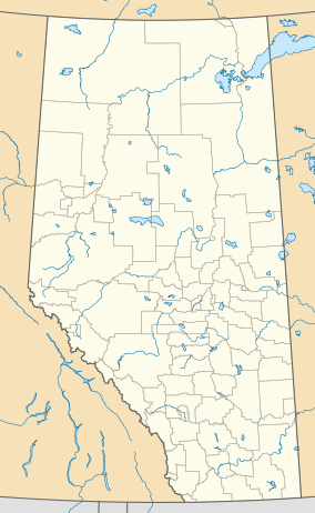 Map showing the location of Sundance Provincial Park