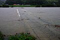 Pont-gué submergé sur le fleuve Ashida à Fuchū (Japon).