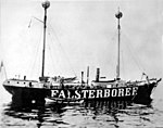 Fyrskeppet nummer 8 Svinbådan i tjänst vid Falsterborev 1910.