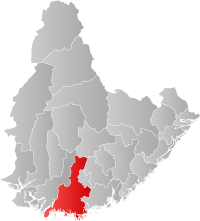 Kart som viser Lindesnes kommune.