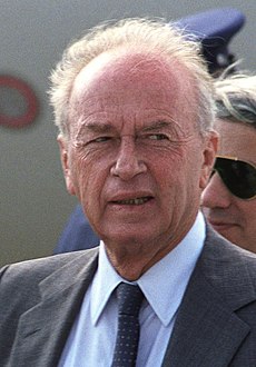 Jicĥak Rabin en 1986