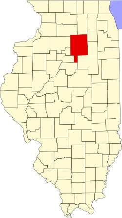 Karte von LaSalle County innerhalb von Illinois