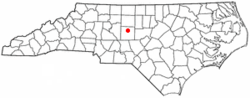 Location of Randleman, North Carolina