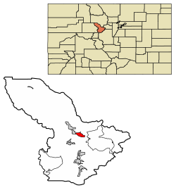 Location of the Town of Dillon in Summit County, Colorado.