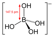 The structure of the tetrahydroxyborate ion