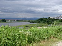 矢作古川の分岐点付近 西尾市志貴野町