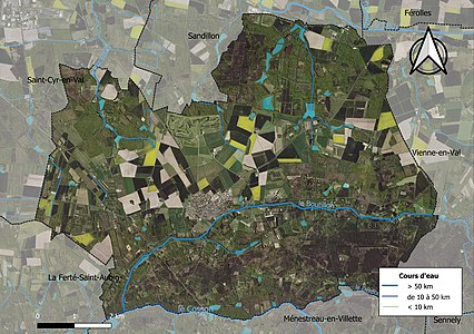 Carte orthophotographique de la commune en 2016.