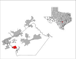 Vị trí trong Quận Hill, Texas