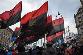 Manifestation du Congrès des nationalistes ukrainiens à Kyïv le 1er décembre 2013.