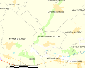 Poziția localității Mesbrecourt-Richecourt