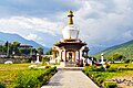 Thimphu şehrinde yer alan bir stupa