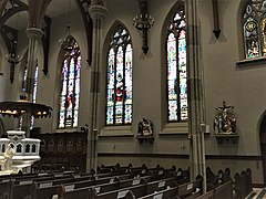 Stained Glass on the right side of the cathedral