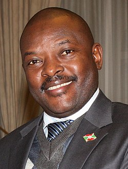 Pierre Nkurunziza vuonna 2012.