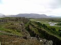 Faille normale en bordure de Þingvellir (Islande).