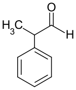 Strukturformel von 2-Phenylpropionaldehyd