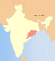 Thumbnail map of India with Orissa highlighted