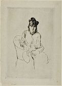 Portrait of Berthe Morisot, 1876, by Marcellin Desboutin