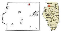 Location of Coleta in Whiteside County, Illinois.