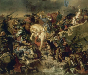 Die Schlacht bei Taillebourg von Eugène Delacroix, 1837