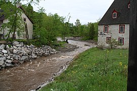 Rivière et Moulin de La Chevrotière, rue Chavigny[14]