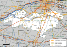 Carte représentant un territoire administratif.