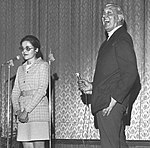 Jacques Tati presenterar film i Finland 1969.