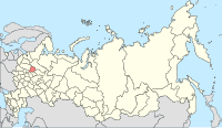 Die ligging van Jaroslawl-oblast in Rusland