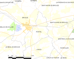 Poziția localității Pointel