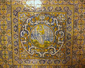 Azulejos made by Hernando de Santiago and Juan de Víllalba in 1575[23] in Sala Nova, Palau de la Generalitat Valenciana, Valencia.