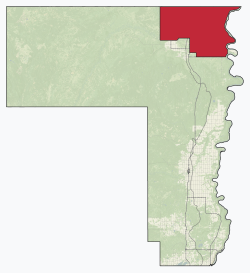 Location within County of Northern Lights