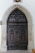 Puerta de estilo barroco en Alsacia (Francia)