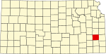 State map highlighting Allen County