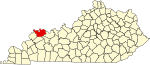 State map highlighting Henderson County