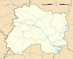 Mapa konturowa Marny, u góry znajduje się punkt z opisem „Bourgogne”