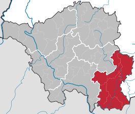 Beliggenhed af Saarpfalz i Saarland