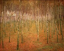 Forêt de bouleaux (Antonín Slavíček, 1897). Galerie nationale de Prague (Tchéquie).