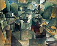 Albert Gleizes, 1912, Les ponts de Paris (Passy), The Bridges of Paris (Passy), oil on canvas, 60.5 x 73.2 cm, Museum Moderner Kunst (mumok), Vienna