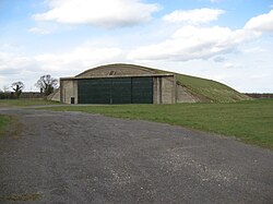 Former hangar at RAF Hullavington