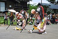 綴子大太鼓 出陣行列（挟箱担ぎ）