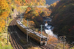 上越線を走行する211系 （2020年11月 上牧駅 - 水上駅間）