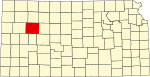 State map highlighting Gove County