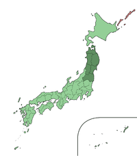 東北地方の位置