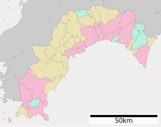 岩本寺の位置（高知県内）