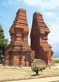 Wringin Lawang, a 14th-century Majapahit split gate, called "Candi bentar", in Trowulan, Java, Indonesia