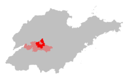 Location in Shandong