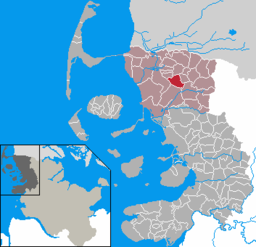 Läget för kommunen Klixbüll i Kreis Nordfriesland