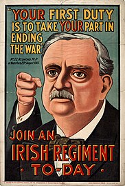 John Redmond. Junte-se a um regimento irlandês, 1915