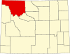 State map highlighting Park County