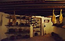 Nineteenth-century pantry in Museu Romàntic Can Papiol in Vilanova i la Geltrú