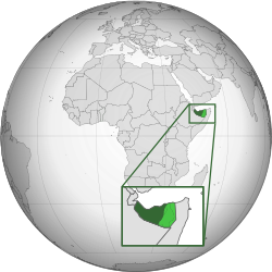 Controlled territory (dark green) and territory claimed but not controlled (light green)